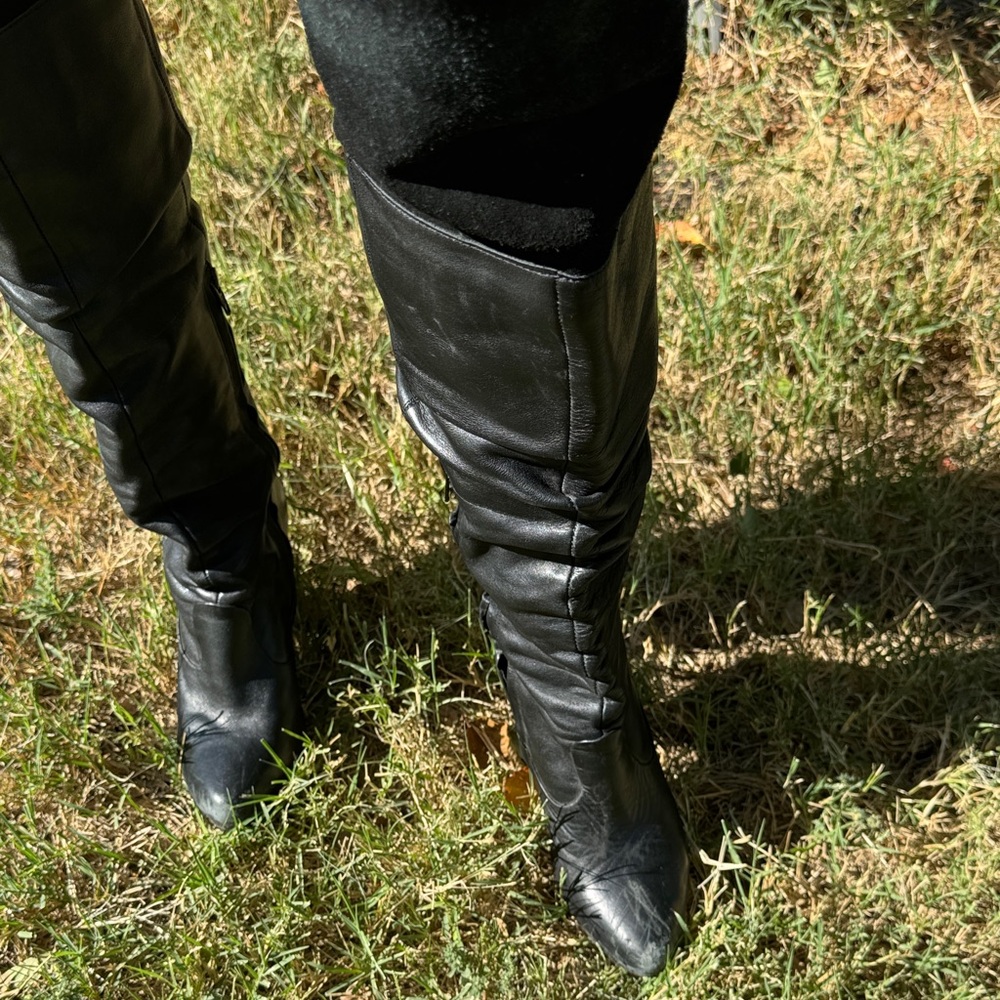 Jessica Simpson Sleek Black Heeled Boots